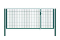 Doppelflügel Gartentor ADITUS grün 140 x 350 cm