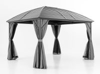 Garten Pavillon "Bosco" aus Aluminium, ca. 300 x 400 x 285 cm - Anthrazit