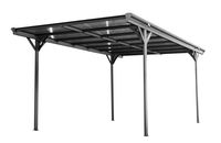 Design Carport aus Aluminium, ca. 503 x 305 x 232/217 cm - Anthrazit 