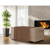 Auflagenbox Polyrattan 122x61x56cm creme