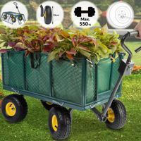 Gartenkarren Bollerwagen 114x52x105cm grün