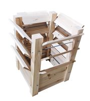 Hochbeet L aus Naturholz, ca. 65 x 65 x 73 cm - Natur