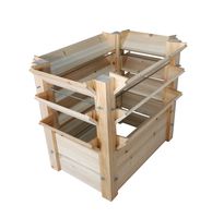 Hochbeet XL aus Naturholz, ca. 90 x 65 x 73 cm - Natur