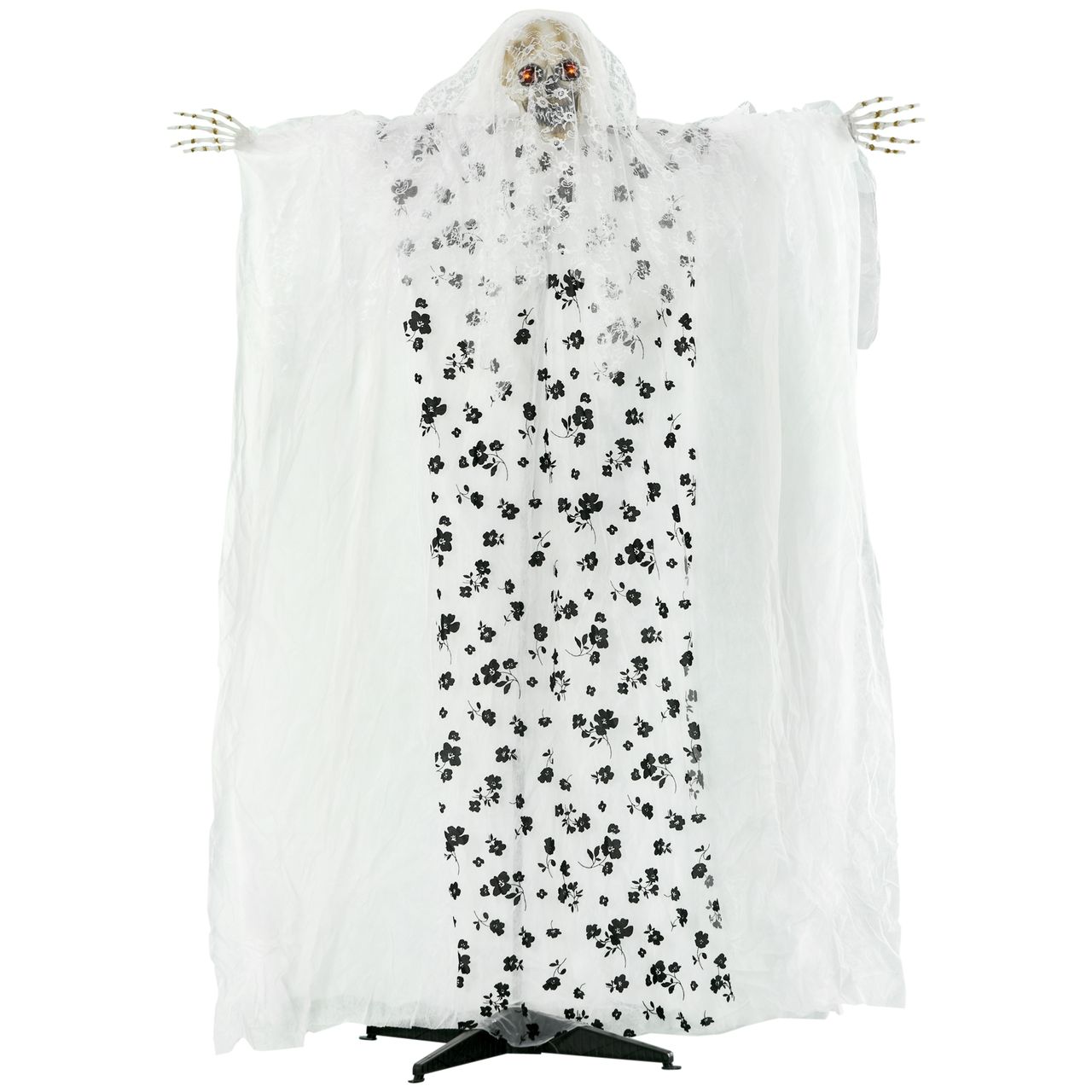 Outsunny 175cm Halloween Dekoration Skelettbraut mit Spezialeffekten und Soundfunktion