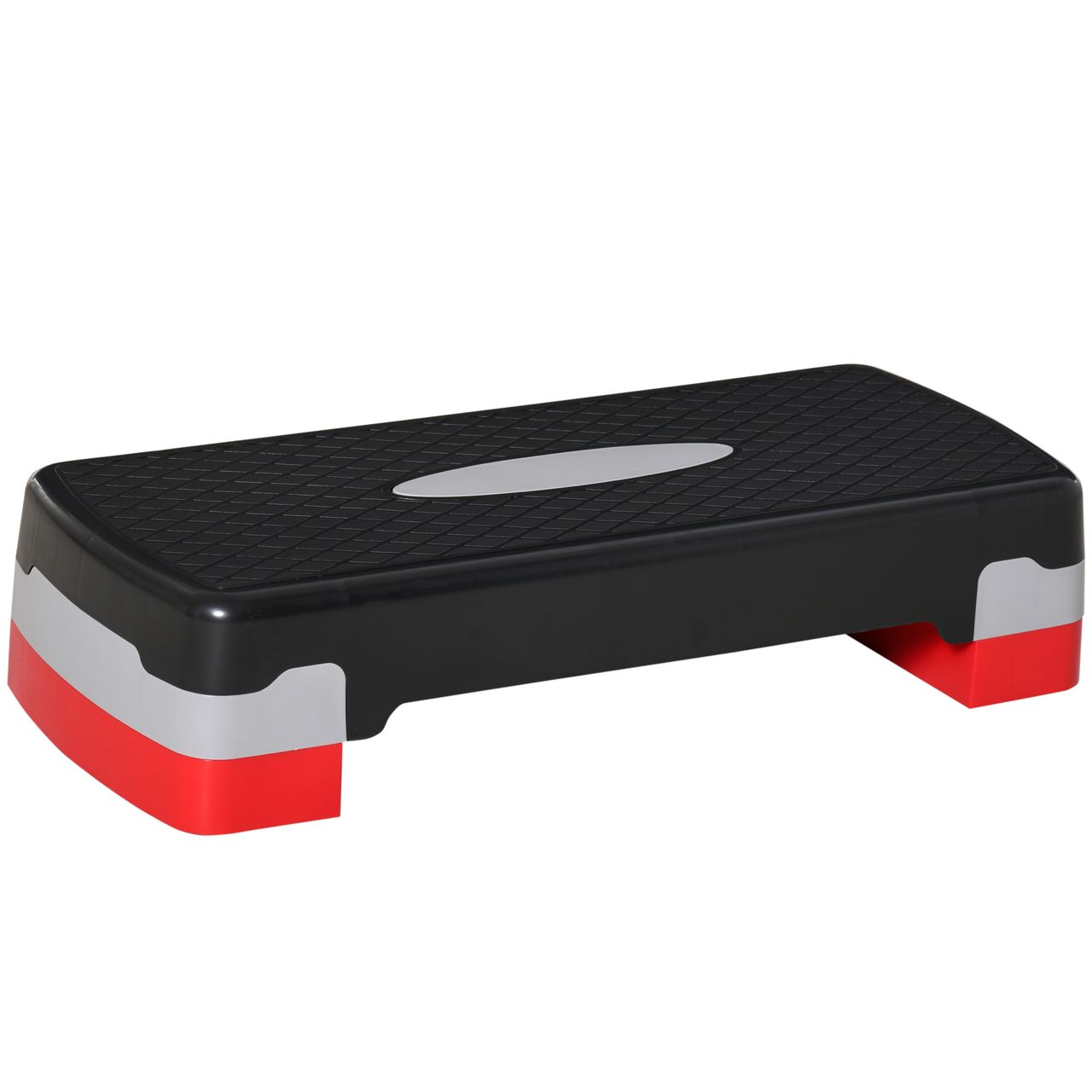 HOMCOM Steppbrett Aerobic Fitness Heimtrainer Stepper 2-stufig höhenverstellbar(10/15 cm)