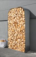Brennholz Unterstand/Kaminholzregal aus verzinktem Stahlblech, ca. 200 x 105 x 43 cm - Anthrazit 