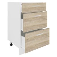 Küchenschrank Breite 50 cm Schublade Unterschrank Küche Küchenmöbel Esilo
