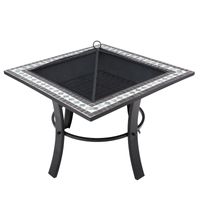monzana Feuerstelle Mosaik Runedak 76x76x66 cm schwarz bunt