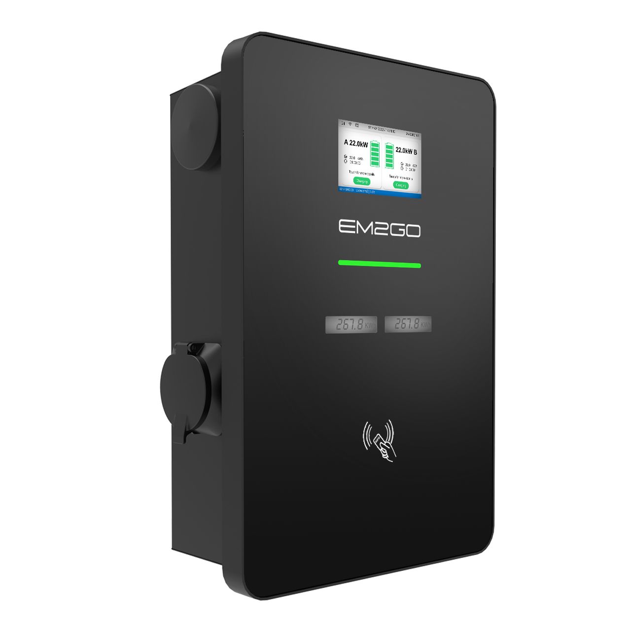 EM2GO AC 44kW Wallbox Duo Power 2x 22kW Steckdose