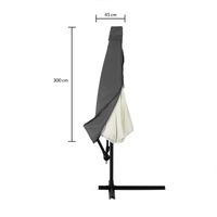 Kingsleeve Abdeckung Ampelschirm Sonnenschirm Anthrazit 3m