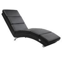 Casaria Relaxliege London Schwarz Kunstleder