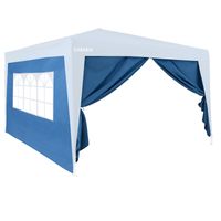 Casaria Seitenwände Faltpavillon 2er-Set Blau 3x2m