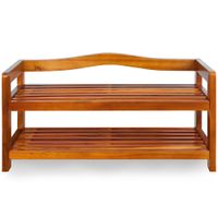 Casaria Schuhregal Akazienholz 2 Etagen