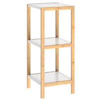 Casaria Standregal Bambus Weiß 80x33x34cm