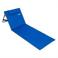 Detex Strandmatte mit Lehne & Kopfkissen 158 cm x 56cm blau