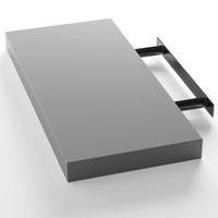 Casaria Wandregal Schweberegal 50cm grau + Halterung