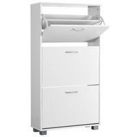 Casaria Schuhschrank mit 3 Klappen Weiß