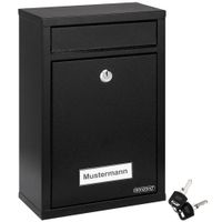 monzana Briefkasten Schwarz 32x22x9cm