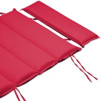 Detex Auflage Saunaliege Rot 177x58x7cm