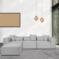 Modulares Sofa VERONA - L hellgrau