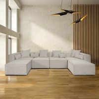 Modulares Sofa VERONA - XXL hellgrau