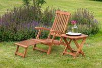 Deckchair Set 2tlg. mit Klapphocker