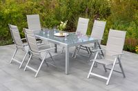 Taviano Set 7tlg. Tisch 190x100 cm Halbrundprofil