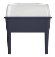 2-in-1 Hochbeet-Gewächshaus, ca. 77 x 38,7 x 82 cm - Anthrazit