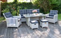 18tlg. Dining-Lounge ASTI im Grau-Mix