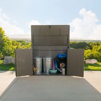 Kunststoff Gerätebox Aufbewahrungsbox Mülltonnenbox grau 108x191x132 cm