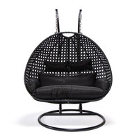 Polyrattan Hängesessel TWIN - Schwarz