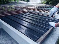 12er Set Profil-/Trapezblech, ca. 117 cm x 57 cm - Anthrazit
