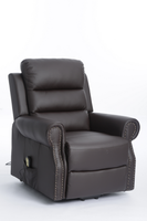 Elektrisch verstellbarer Relaxsessel, ca. 89 cm x 88 cm x 103,5 cm - Dunkelbraun in Lederoptik