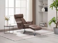 Elektrisch verstellbarer Relaxsessel mit Hocker, ca. 106,5 x 71,5 x 88 cm - Braun
