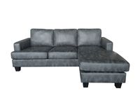 Ecksofa in Vintage Optik grau
