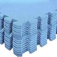 monzana Bodenschutz-/Puzzlematte 16-tlg. Blau 180x180x1cm