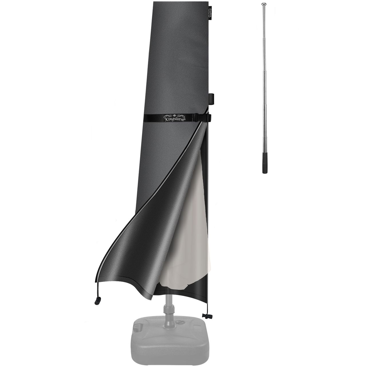 Casaria Kingsleeve Abdeckung Sonnenschirm Anthrazit Ø330cm