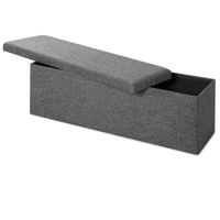 Casaria Sitzbank Dunkelgrau 115x38x38cm mit Stauraum faltbar