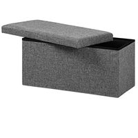 Casaria Sitzbank Dunkelgrau 80x40x40cm MDF faltbar