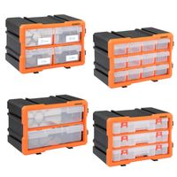 monzana Kleinteileorganizer Komplett-Set 72 Fächer