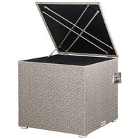 Casaria Polyrattan Auflagenbox Creme 318L