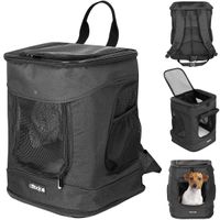 Cadoca Haustierrucksack Schwarz 41x30x31cm