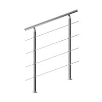monzana Treppengeländer Edelstahl 100cm 4 Streben