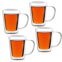 monzana Teegläser 4er-Set je 250ml doppelwandig