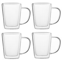 monzana Teegläser 4er-Set je 250ml doppelwandig