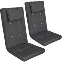 Detex Stuhlauflage 2er-Set Vanamo Grau 118x45x7cm
