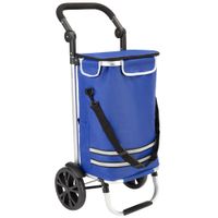 monzana Einkaufstrolley Blau Alu 56L 31x24x54cm