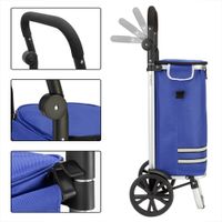 monzana Einkaufstrolley Blau Alu 56L 31x24x54cm