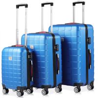 monzana Hartschalenkoffer-Set Exopack 3-tlg. Blau ABS