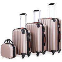 monzana Hartschalenkoffer-Set Baseline 4-tlg. Rosé ABS